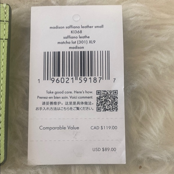 Kate Spade Neon Green Card Holder - Picture 4 of 5